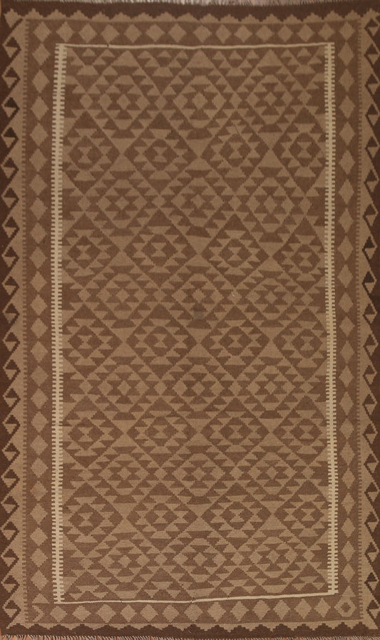 Brown Kilim Oriental Area Rug 7x10