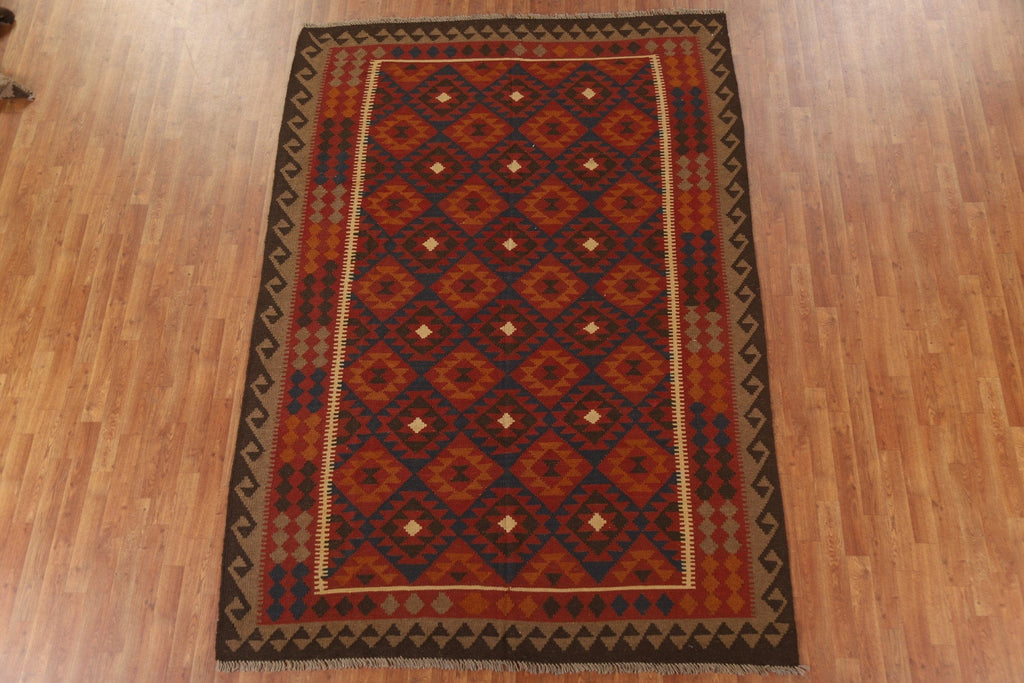 Hand-Woven Kilim Oriental Area Rug 7x10