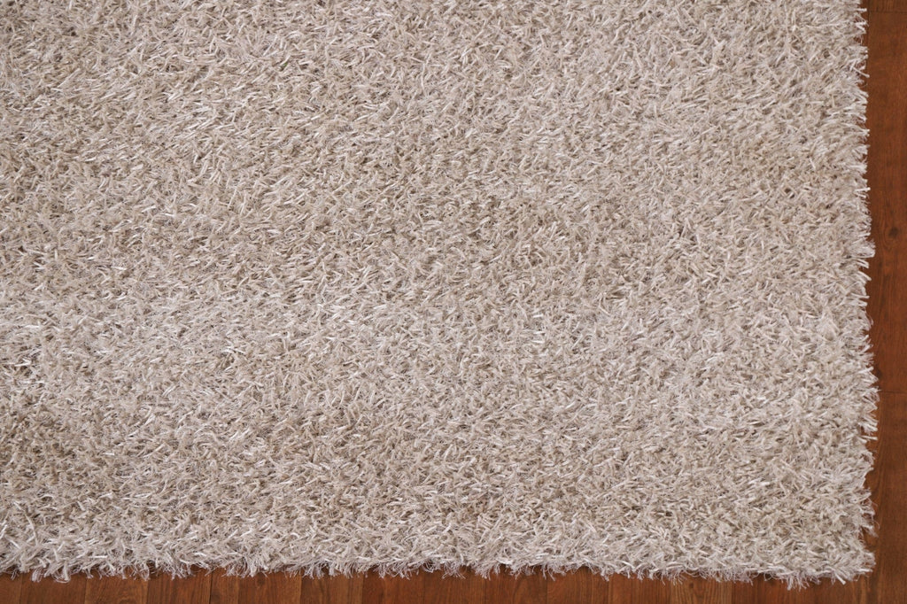 Ivory Shaggy Oriental Area Rug 4x6