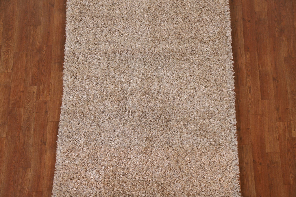 Handmade Shaggy Oriental Area Rug 4x6