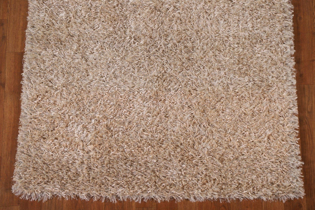 Handmade Shaggy Oriental Area Rug 4x6