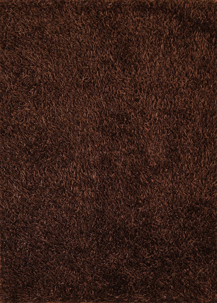 Dark Brown Shaggy Oriental Area Rug 4x6