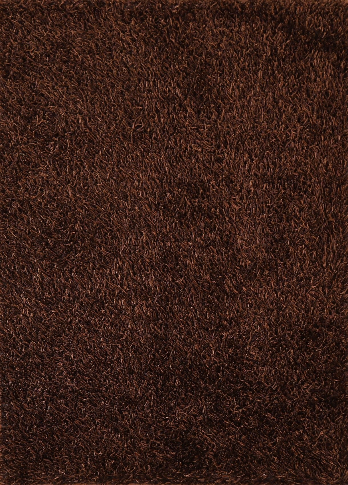 Dark Brown Shaggy Oriental Area Rug 4x6