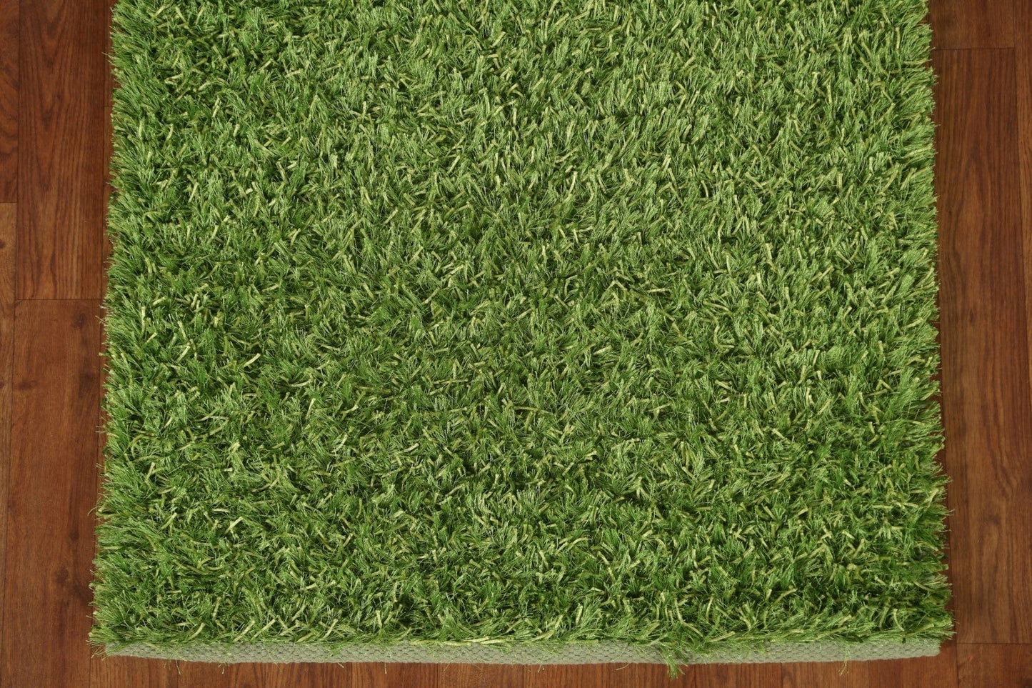 Green Shaggy Oriental Area Rug 3x5