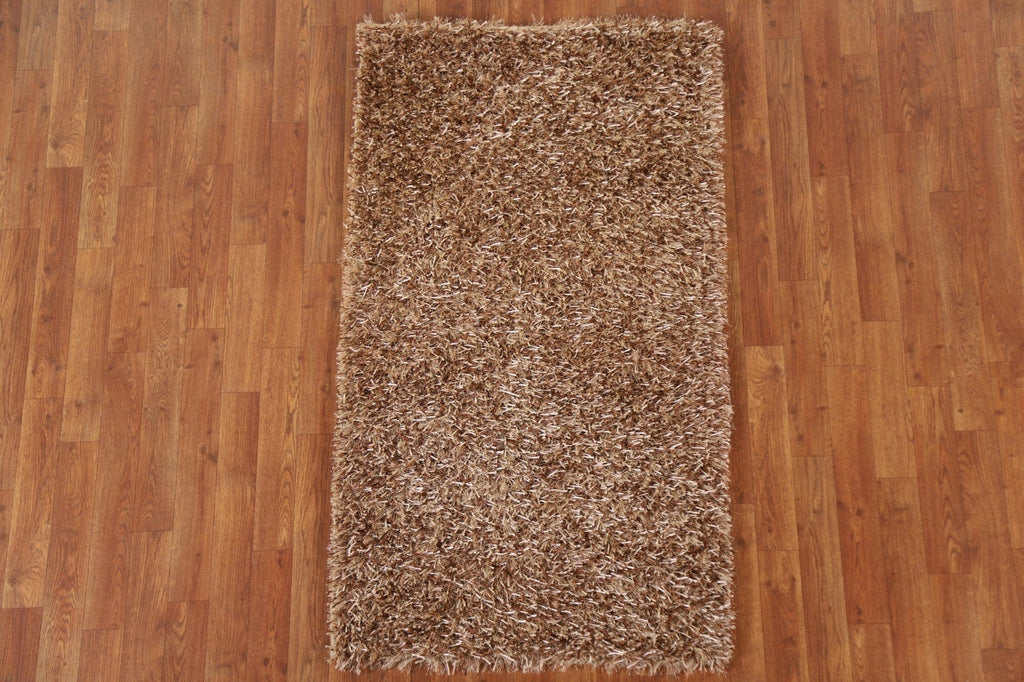 Plush Shaggy Oriental Area Rug 3x5