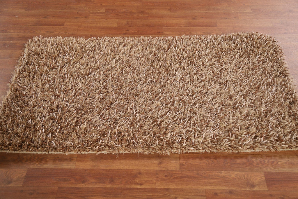 Plush Shaggy Oriental Area Rug 3x5