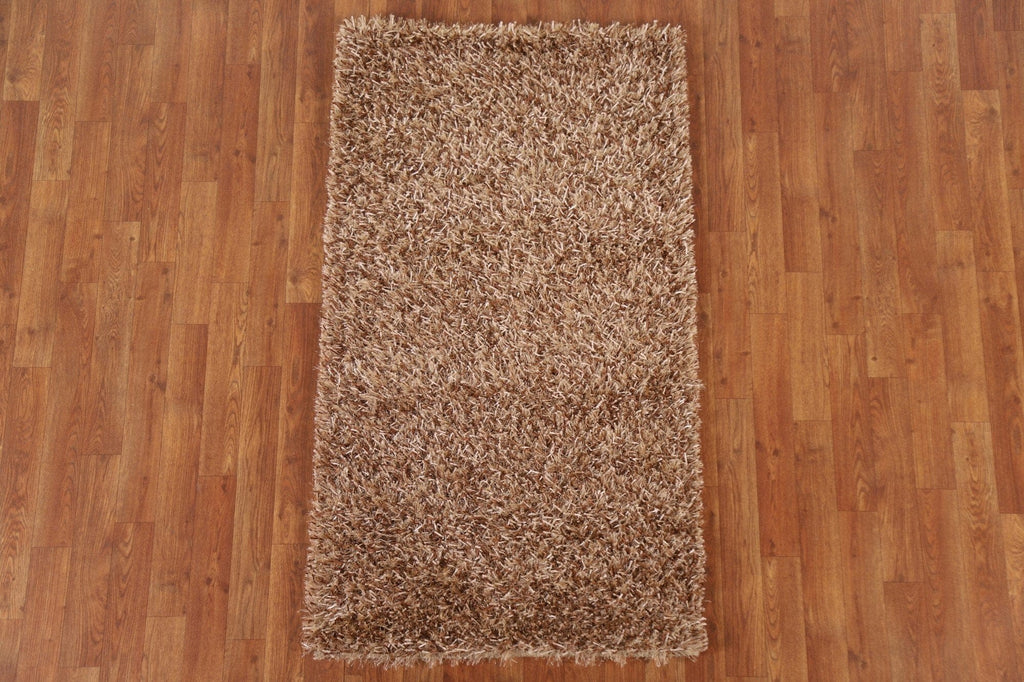 Plush Shaggy Oriental Area Rug 3x5