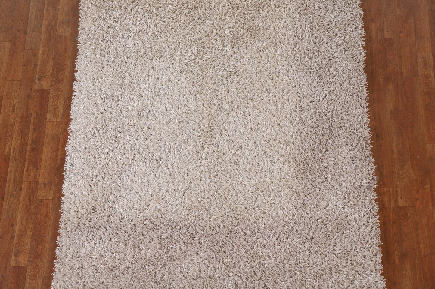 Ivory Shaggy Oriental Area Rug 5x8