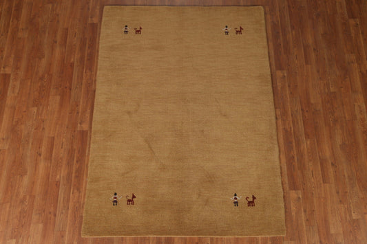 Tribal Gabbeh Oriental Area Rug 5x6