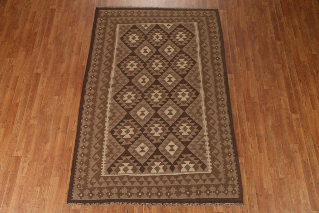 Wool Kilim Tribal Area Rug 5x8