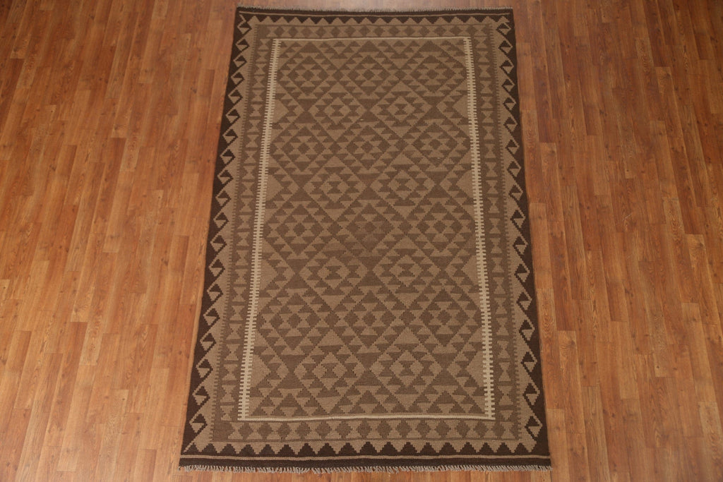 Brown Kilim Oriental Area Rug 5x8