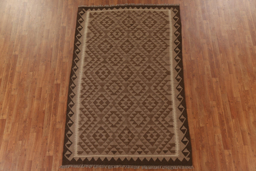 Hand-Woven Kilim Oriental Area Rug 5x8