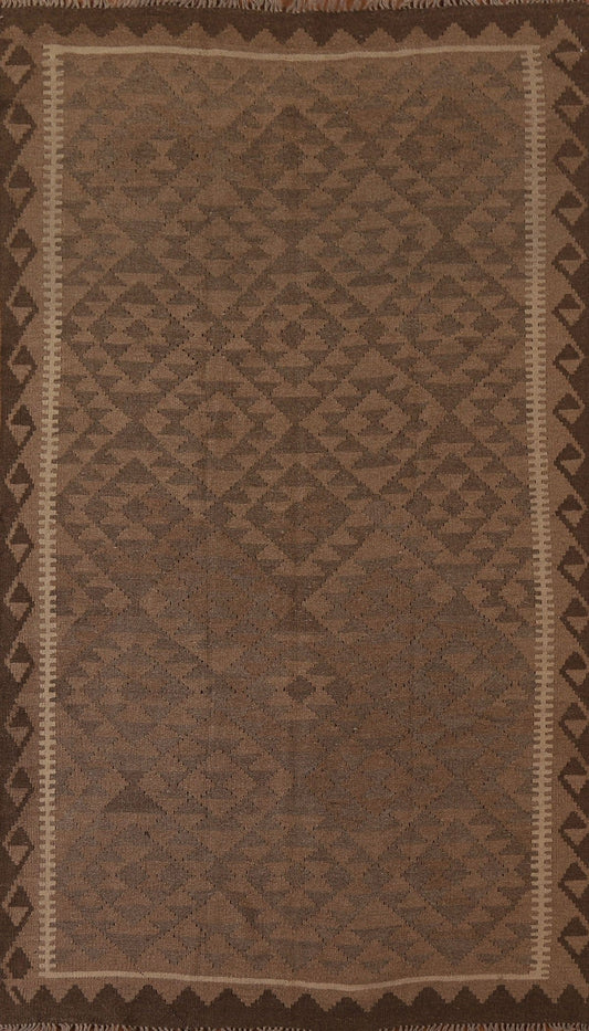 Geometric Kilim Brown Area Rug 5x8