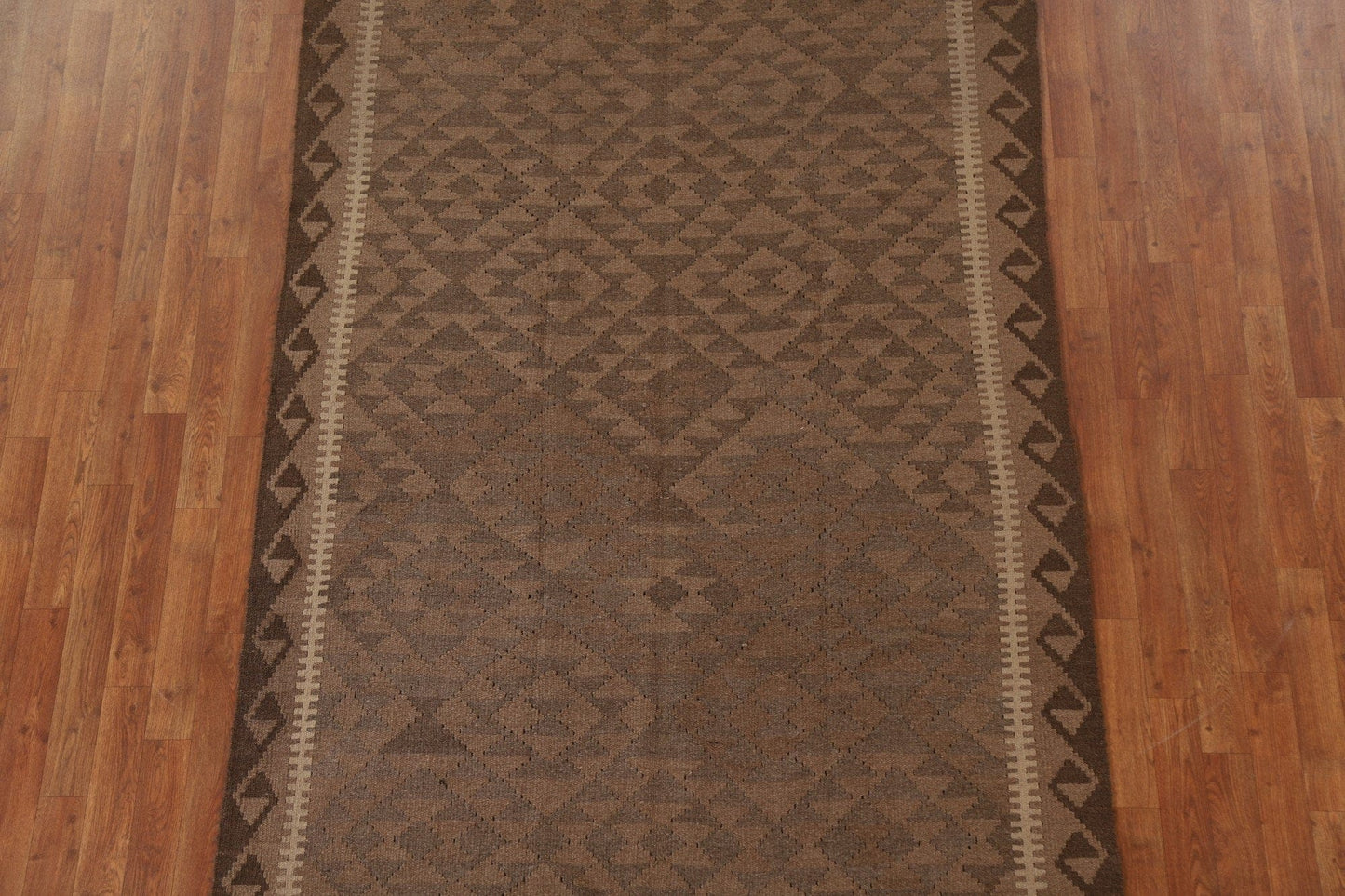 Geometric Kilim Brown Area Rug 5x8