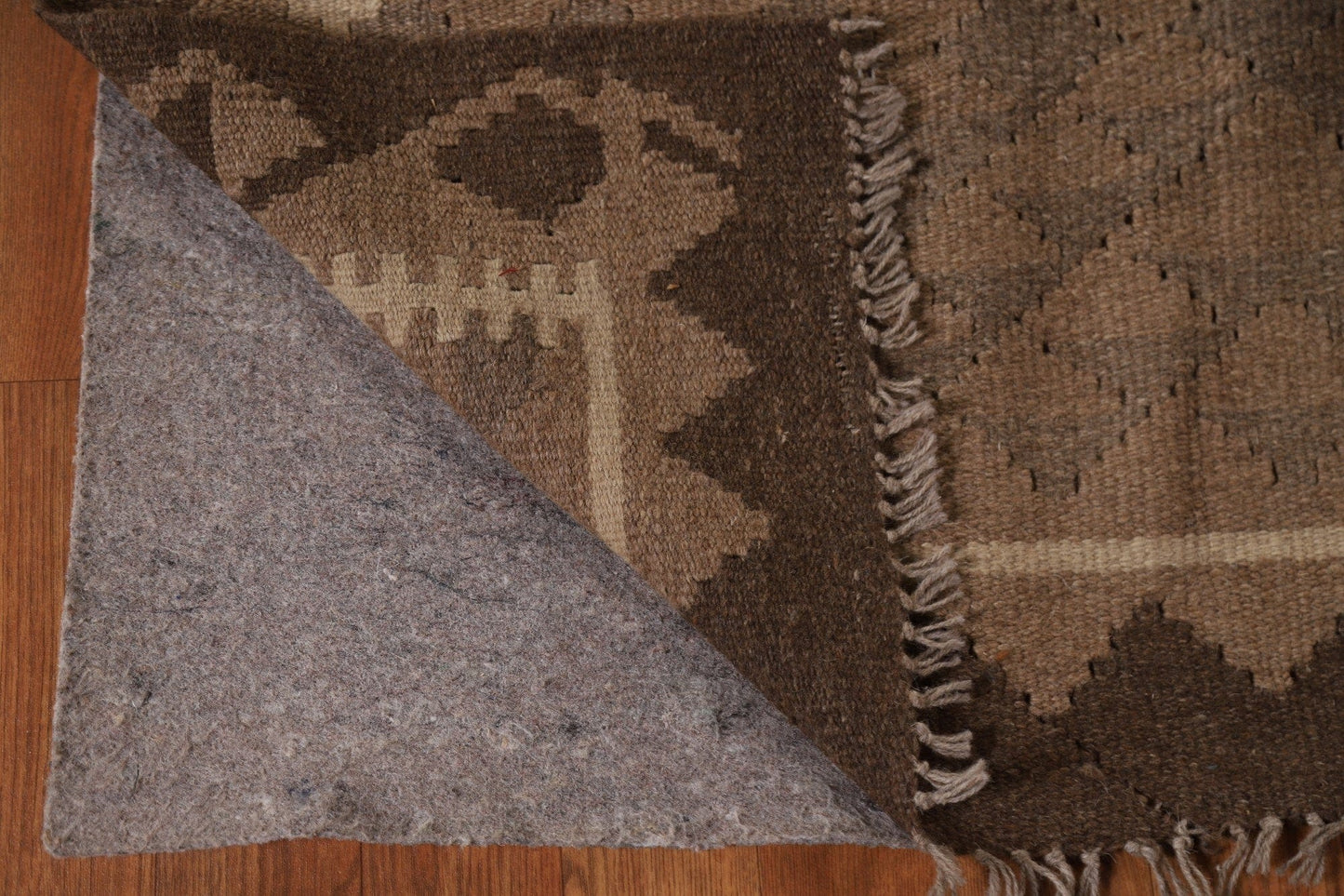 Geometric Kilim Brown Area Rug 5x8