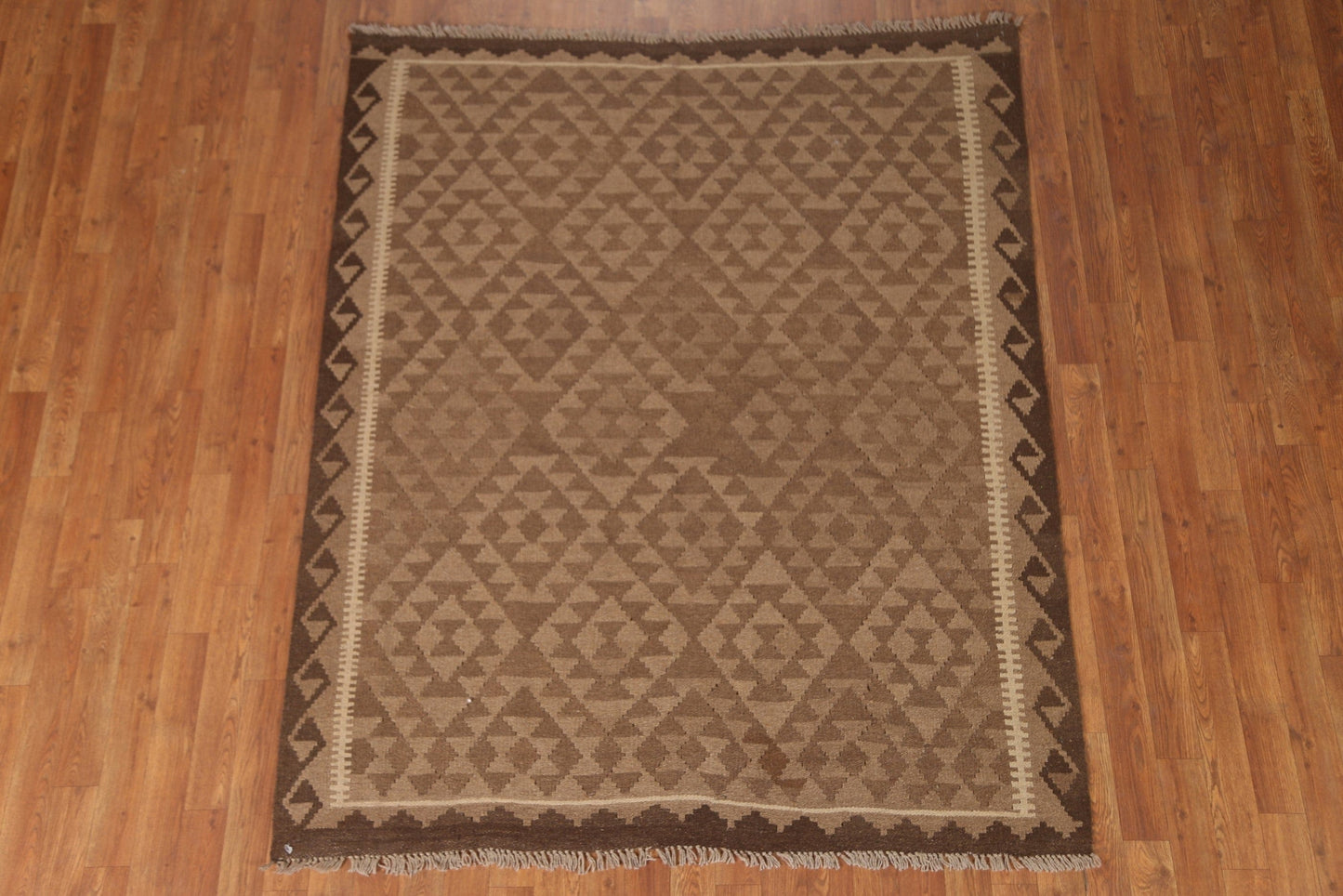 Hand-Woven Kilim Oriental Area Rug 5x6