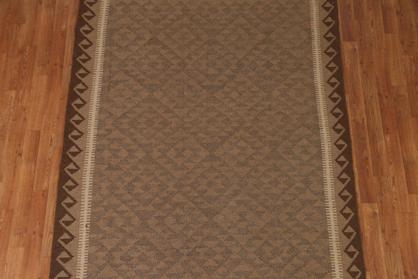 Brown Wool Kilim Oriental Area Rug 5x6