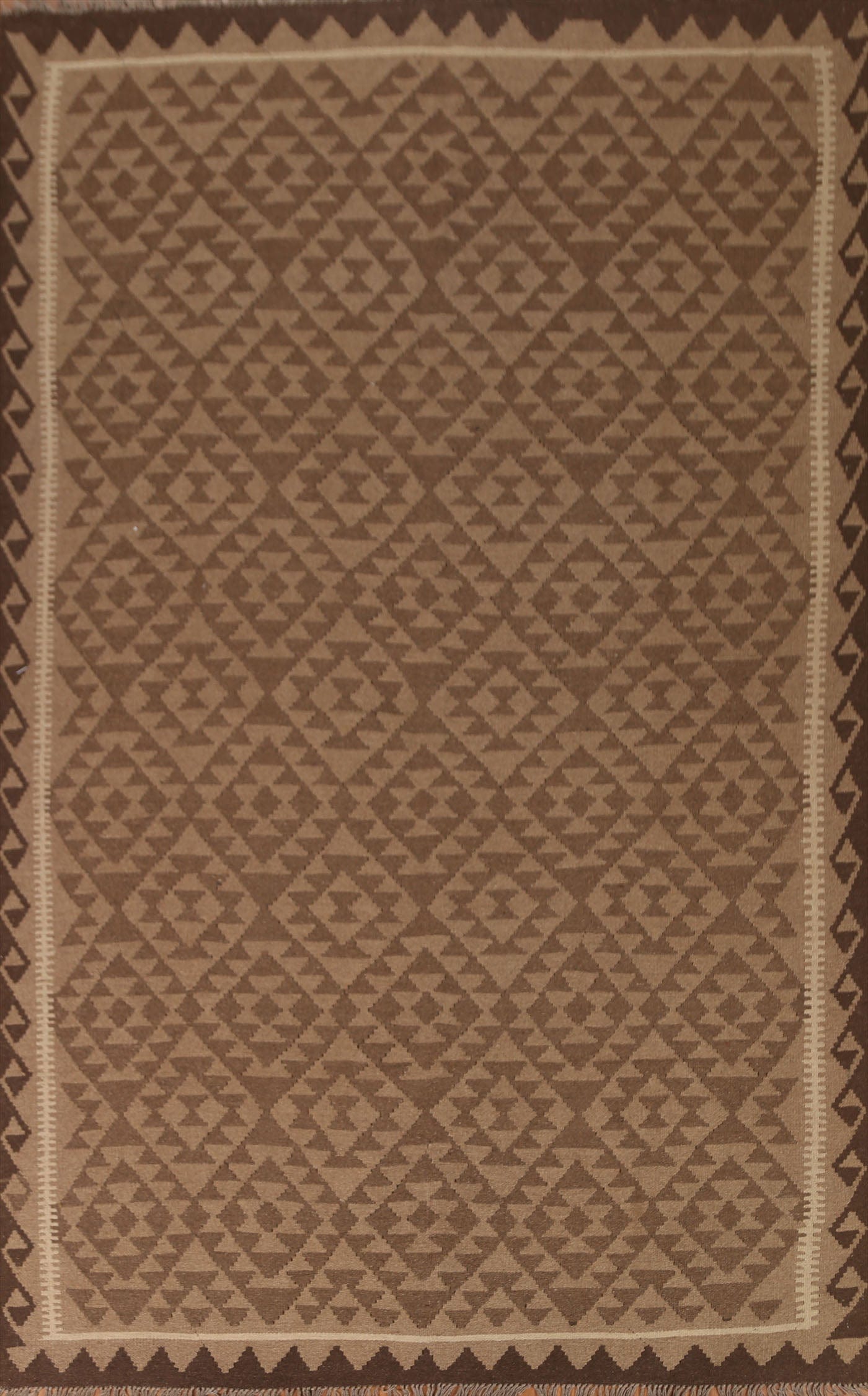 Geometric Kilim Wool Area Rug 7x10