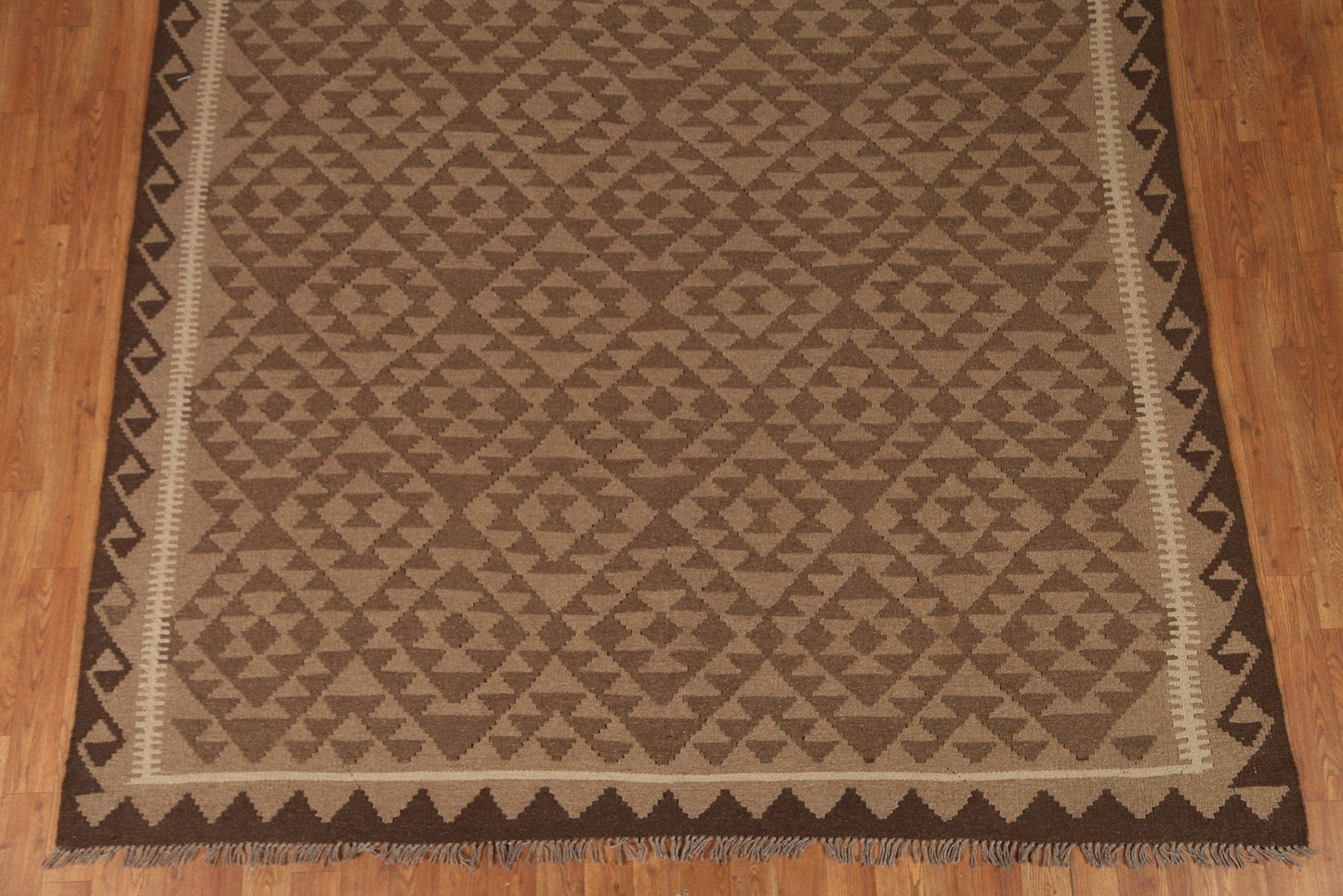 Geometric Kilim Wool Area Rug 7x10