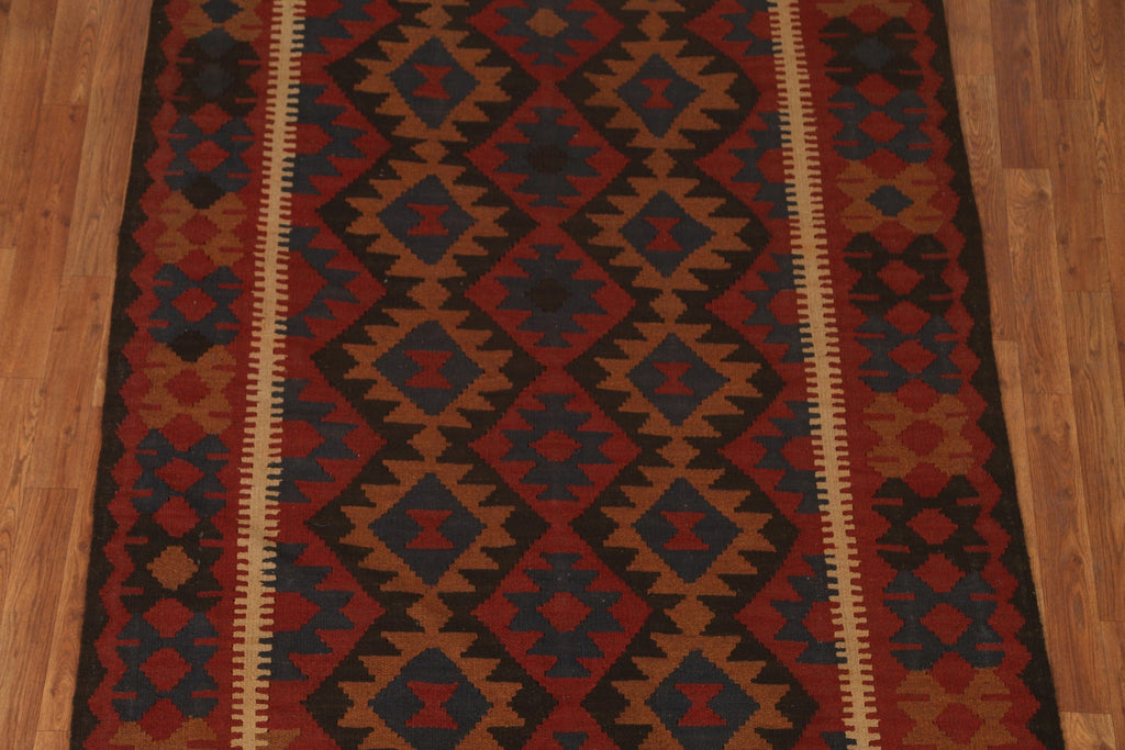 Geometric Kilim Hand-Woven Area Rug 5x6