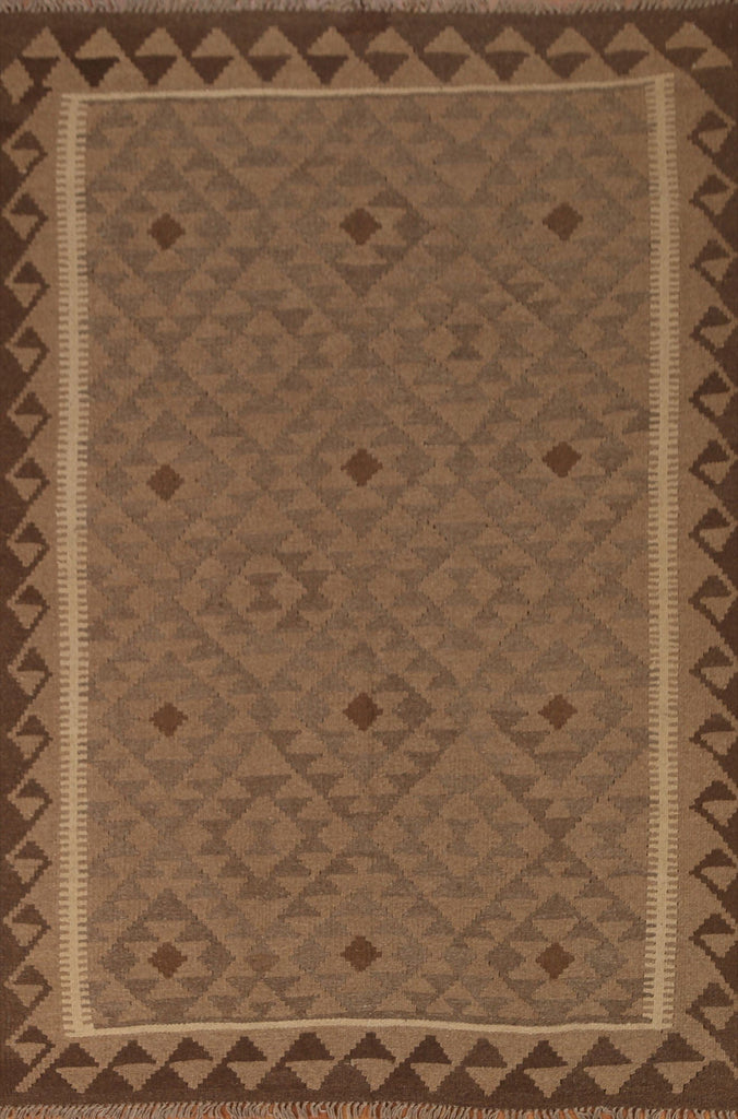 Brown Kilim Oriental Area Rug 5x7