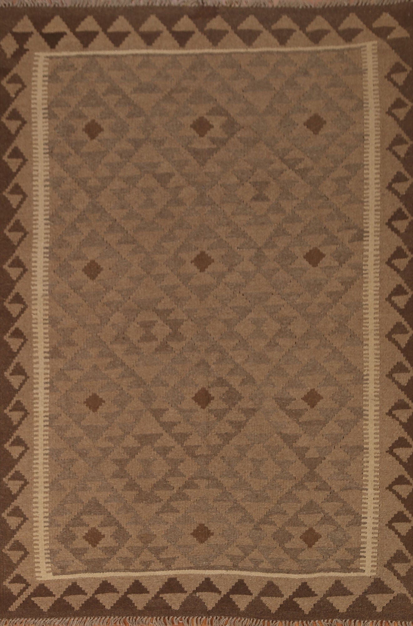 Brown Kilim Oriental Area Rug 5x7