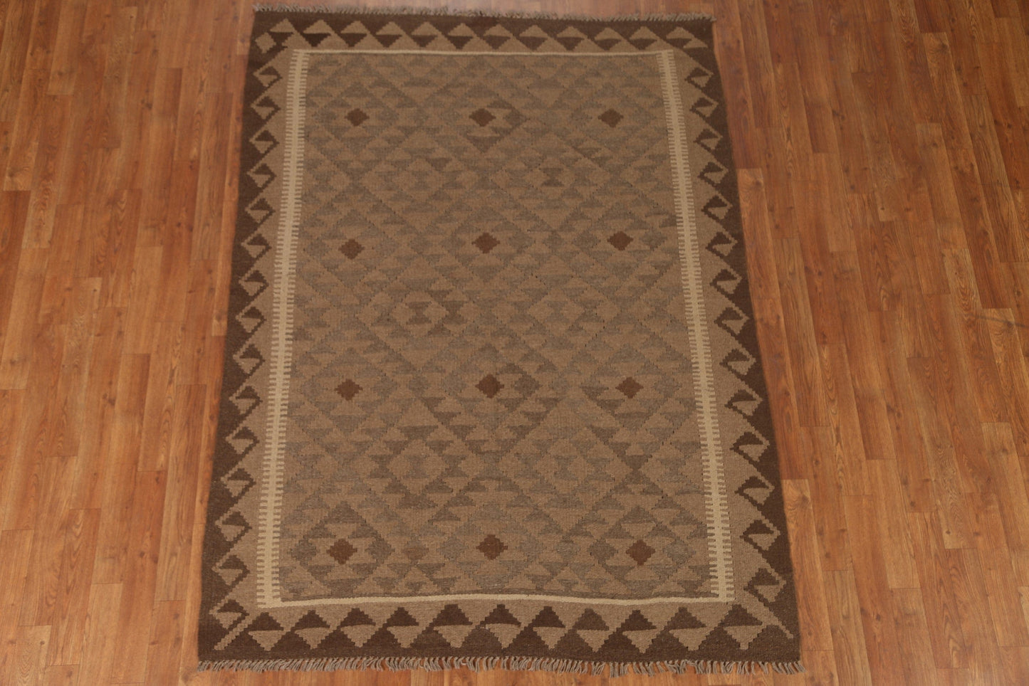 Brown Kilim Oriental Area Rug 5x7