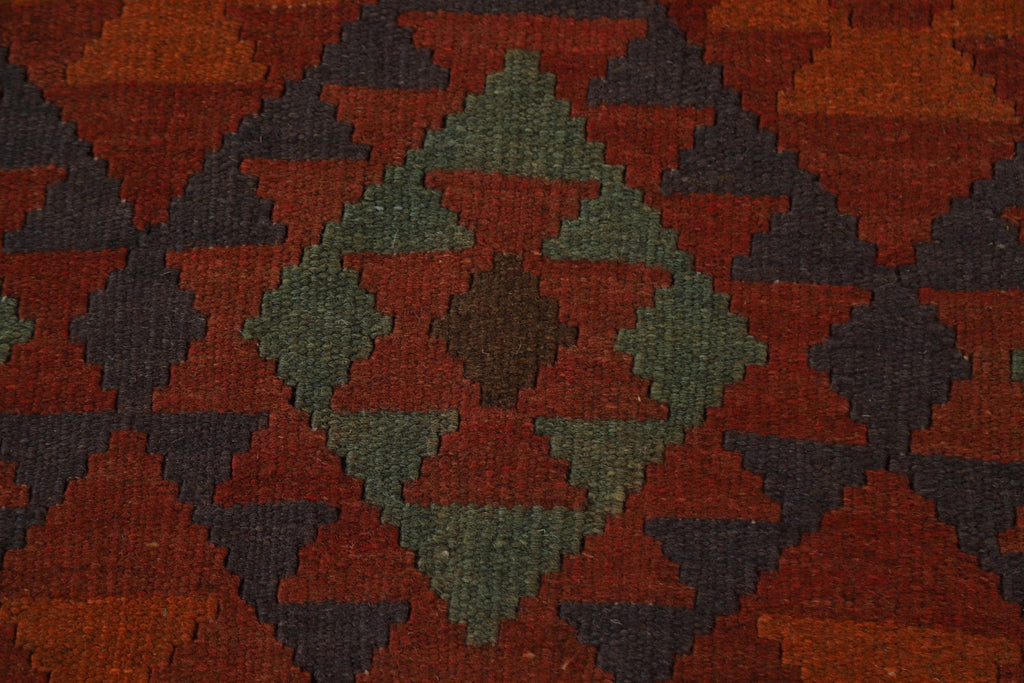 Geometric Kilim Wool Area Rug 5x7