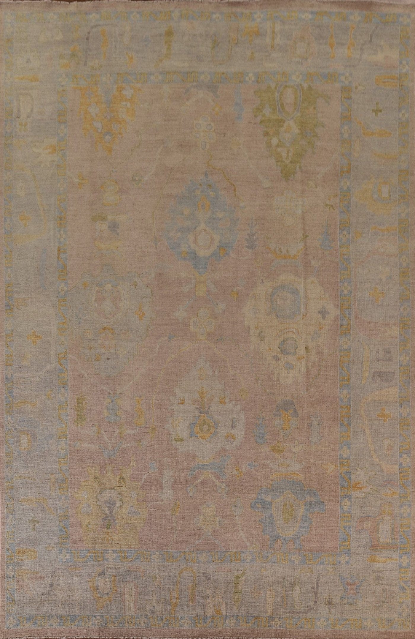 Vegetable Dye Oushak Oriental Area Rug 9x12