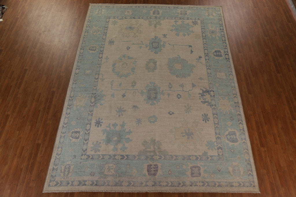 Vegetable Dye Oushak Large Area Rug 10x14