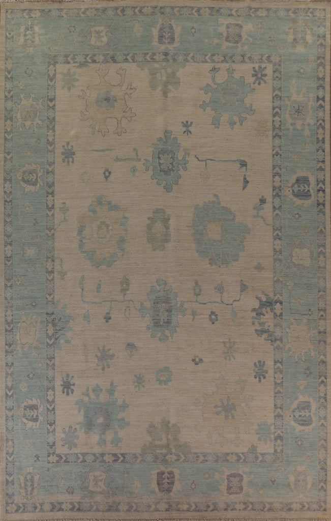 Vegetable Dye Oushak Large Area Rug 10x14