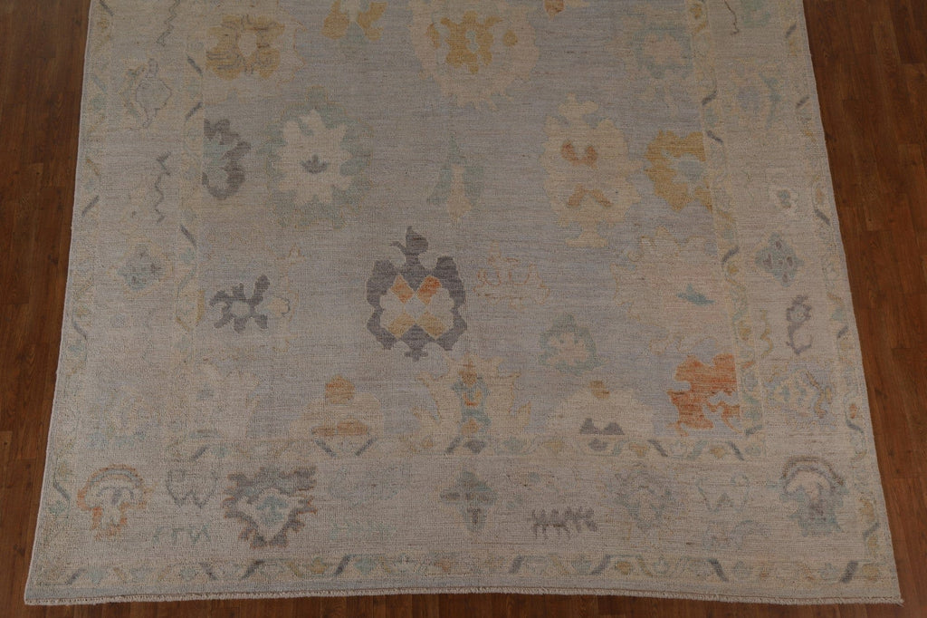 Floral Oushak Vegetable Dye Area Rug 9x12