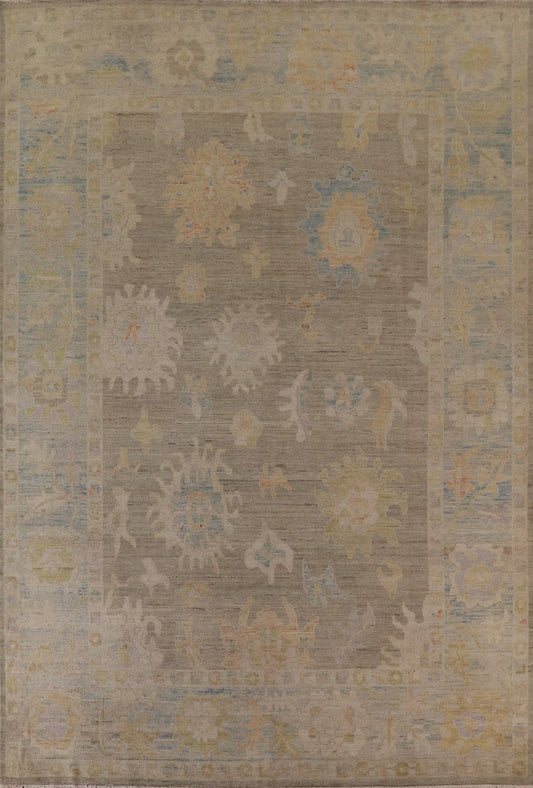 Vegetable Dye Oushak Turkish Area Rug 9x12