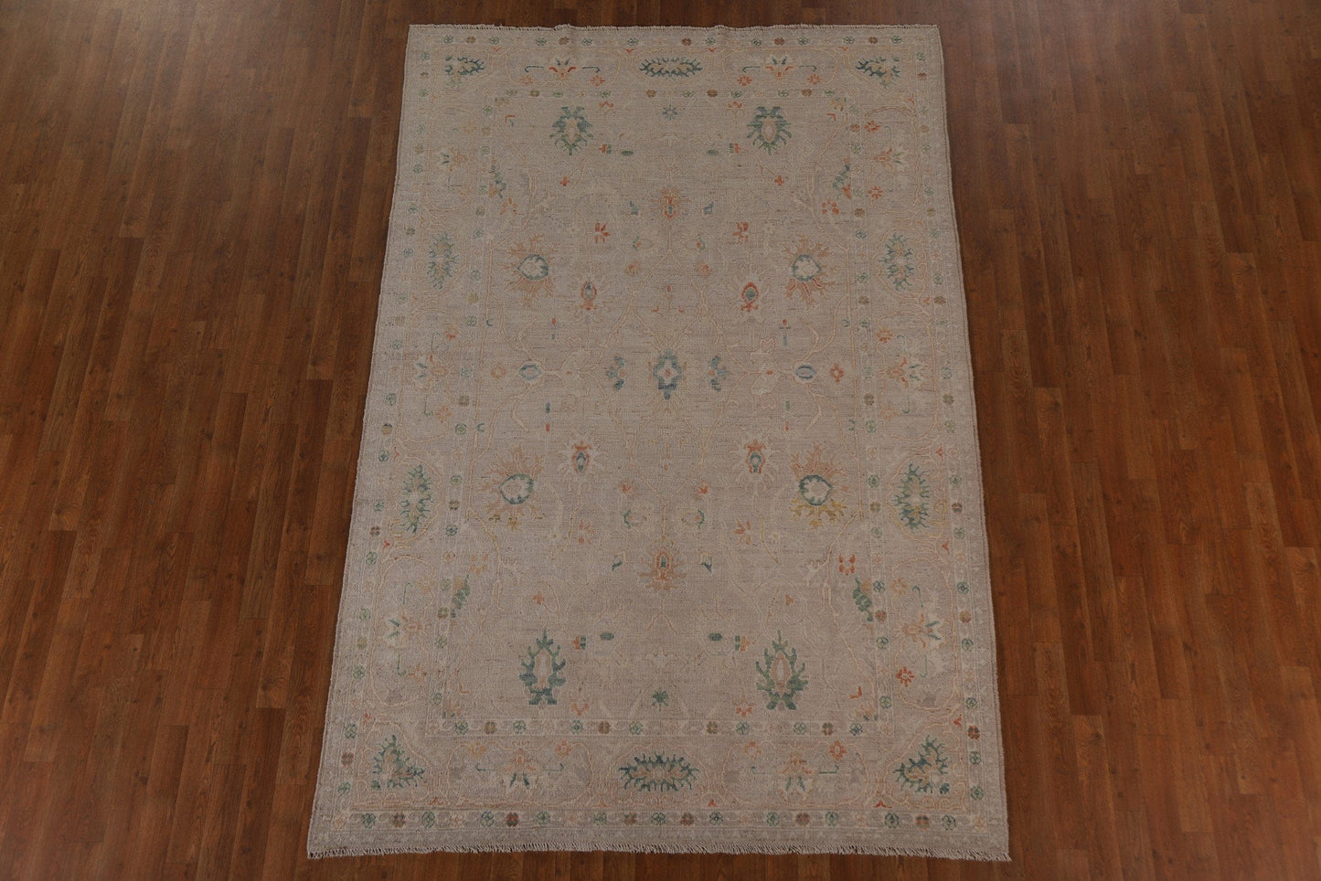 Vegetable Dye Oushak Turkish Area Rug 6x9