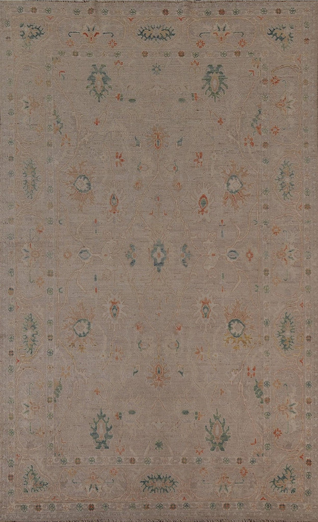 Vegetable Dye Oushak Turkish Area Rug 6x9