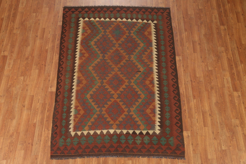 Hand-Woven Kilim Oriental Area Rug 5x7