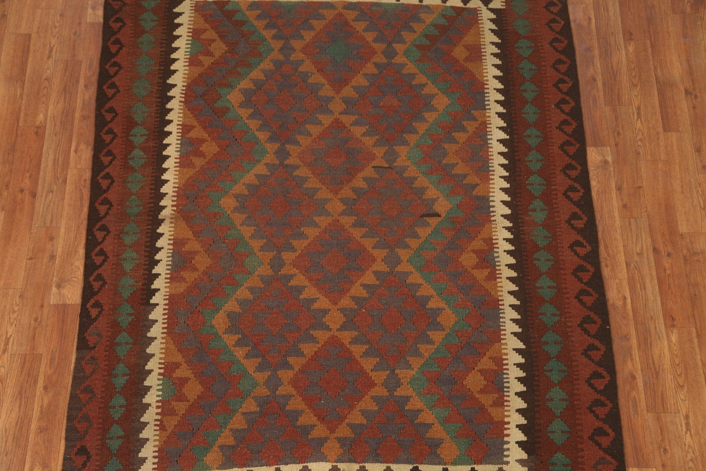 Hand-Woven Kilim Oriental Area Rug 5x7