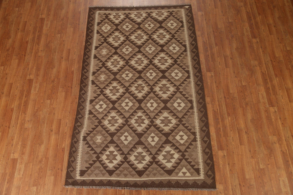 Hand-Woven Kilim Oriental Area Rug 5x8