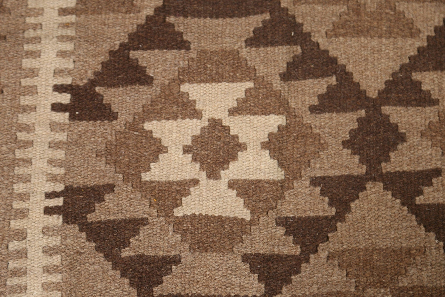 Brown Wool Kilim Tribal Area Rug 5x8