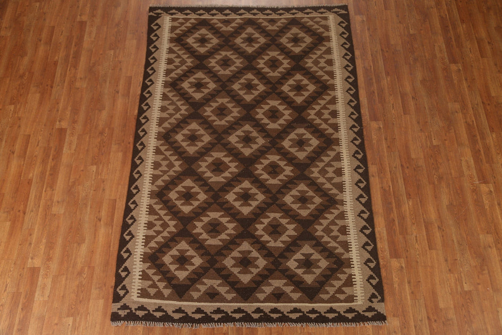 Hand-Woven Kilim Oriental Area Rug 5x8