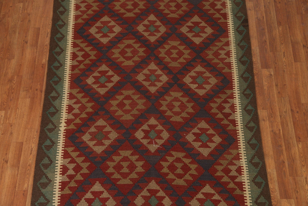 Wool Kilim Tribal Area Rug 5x8