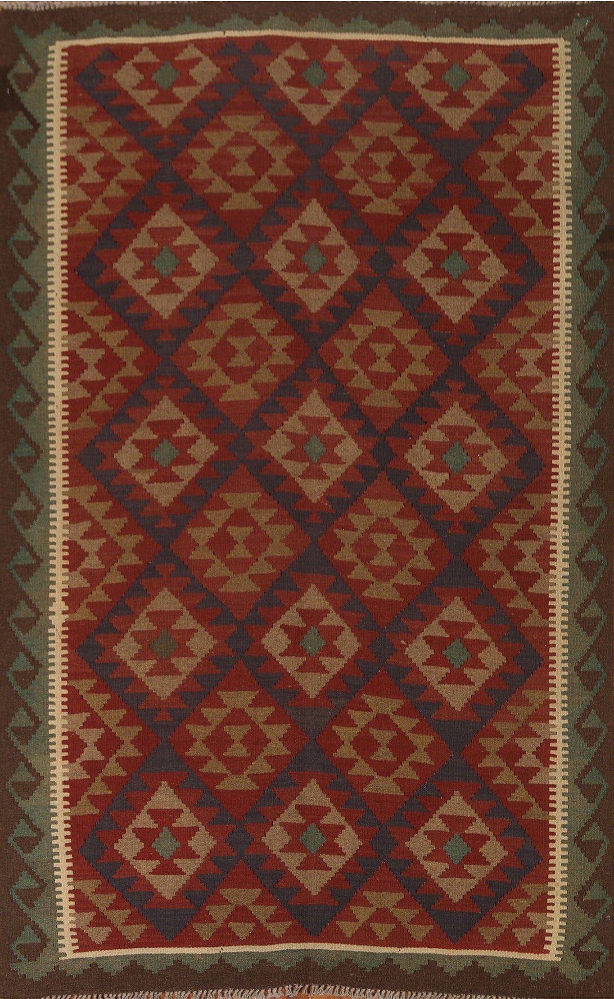 Wool Kilim Tribal Area Rug 5x8