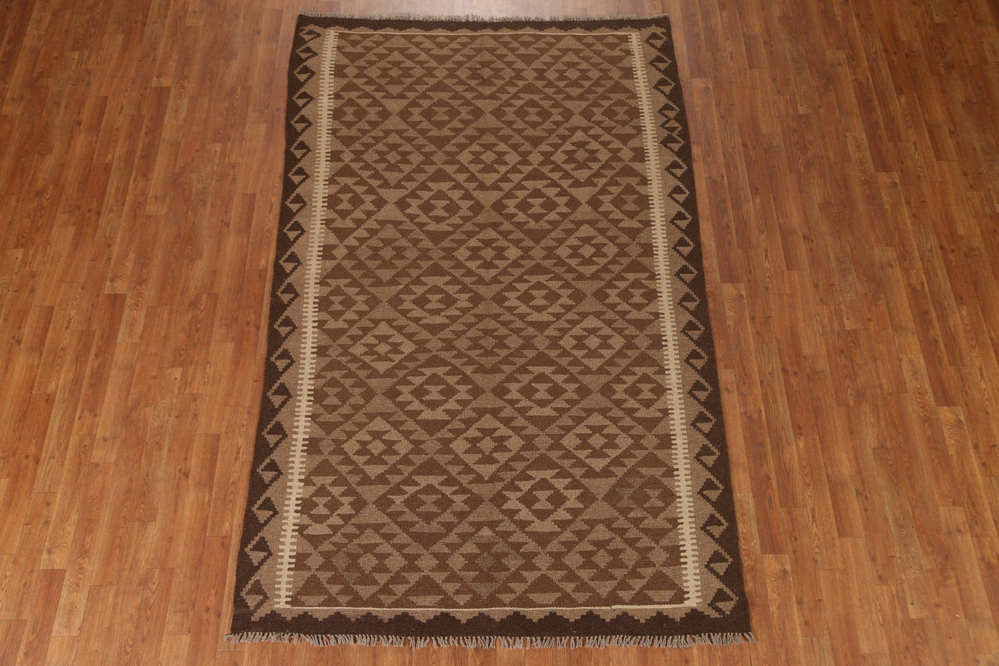 Brown Kilim Oriental Area Rug 5x8