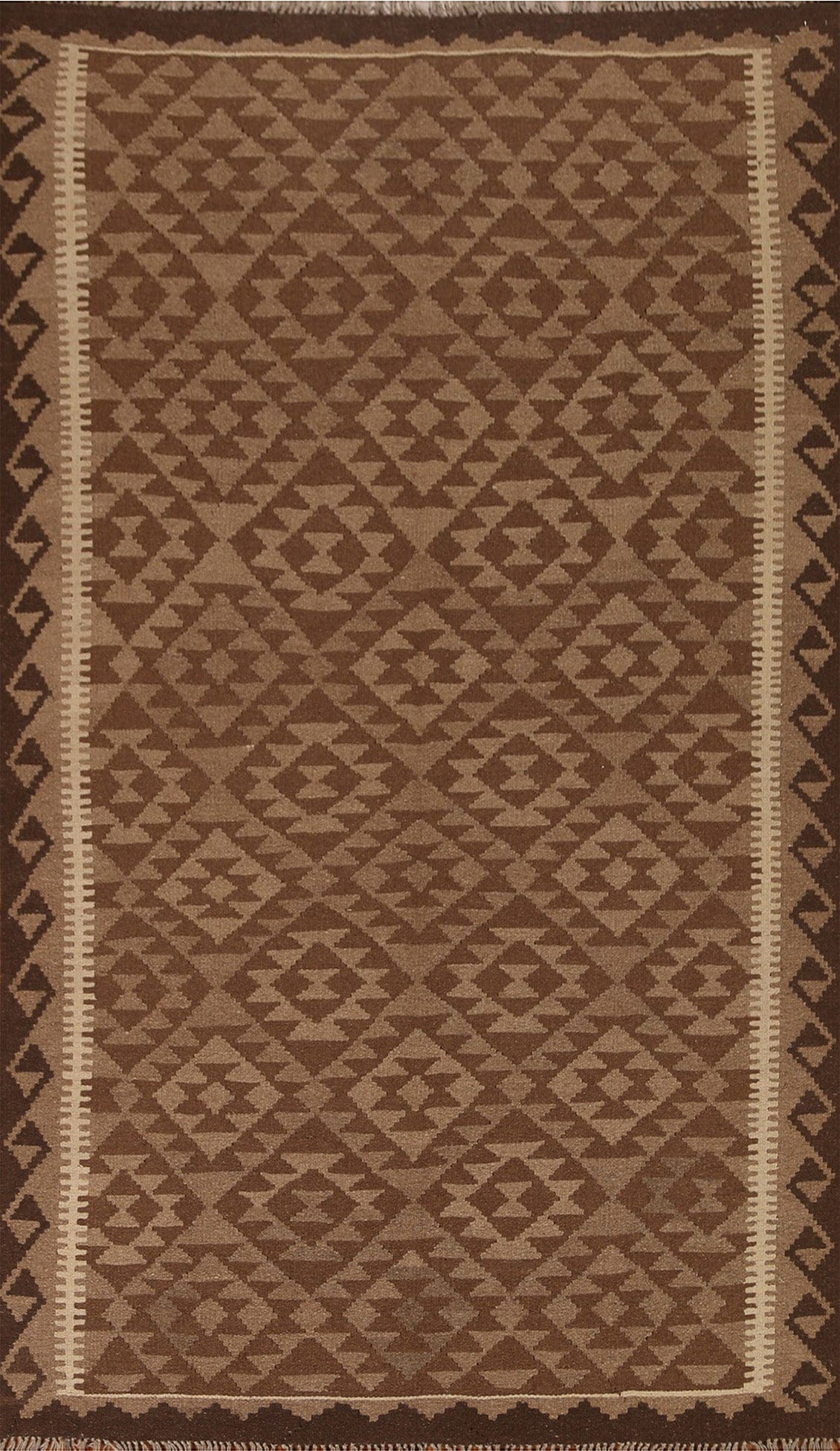 Brown Kilim Oriental Area Rug 5x8