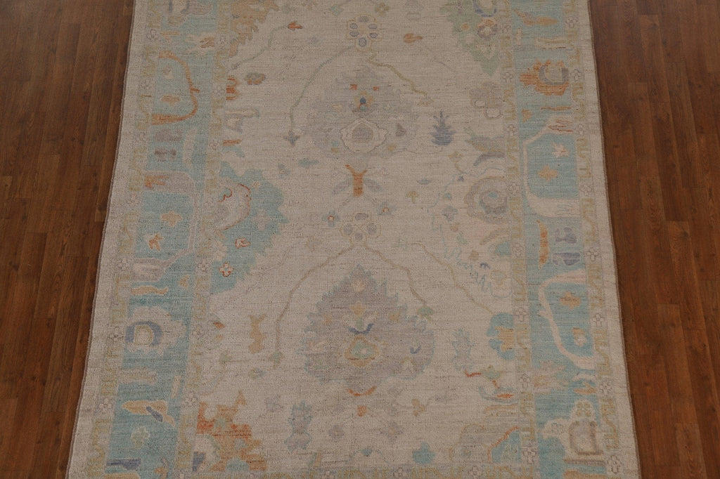 Vegetable Dye Oushak Turkish Area Rug 7x10