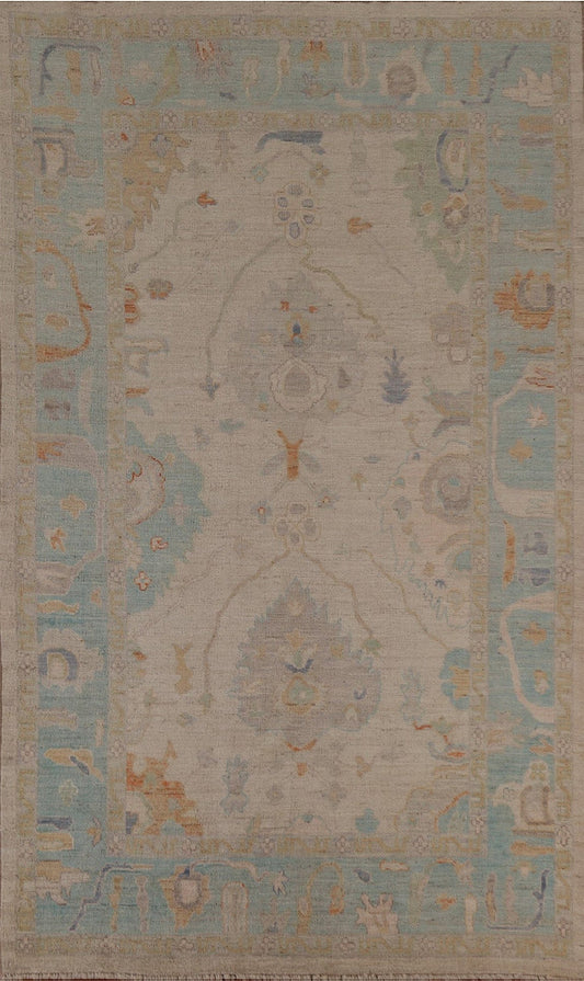 Vegetable Dye Oushak Turkish Area Rug 7x10