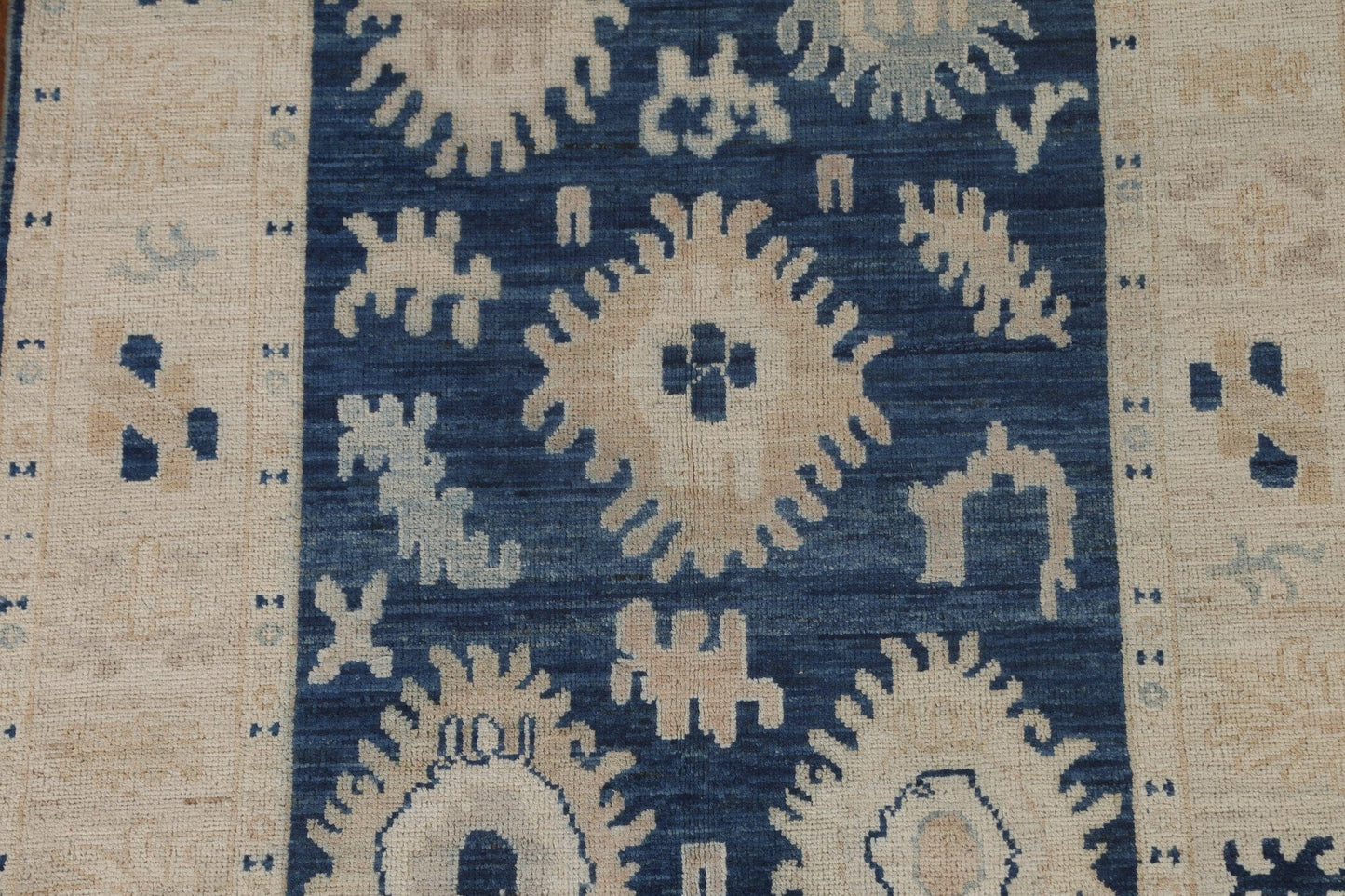 Blue Oushak Vegetable Dye Area Rug 4x6