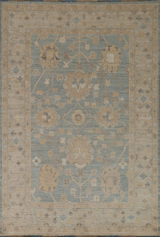 Vegetable Dye Oushak Turkish Area Rug 5x7