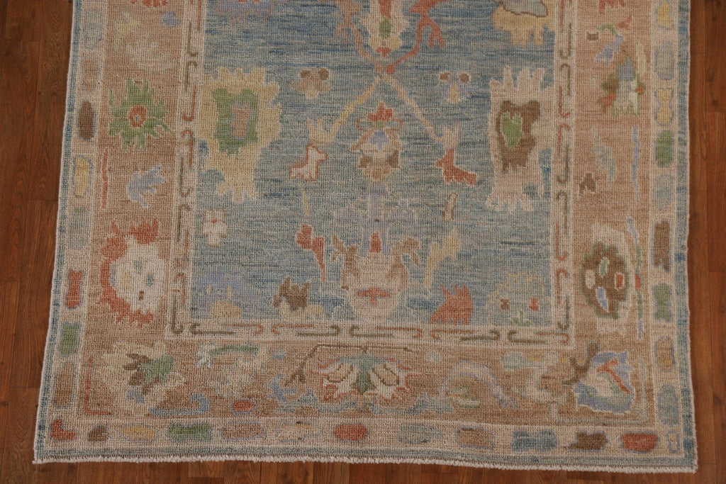 Vegetable Dye Oushak Turkish Area Rug 5x7