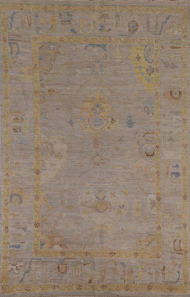 Vegetable Dye Oushak Oriental Area Rug 5x7